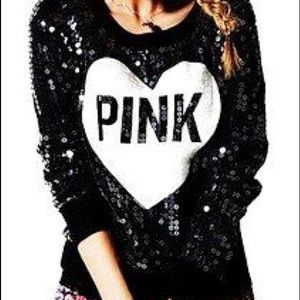 VS PINK Sequin Crewneck Sweatshirt
